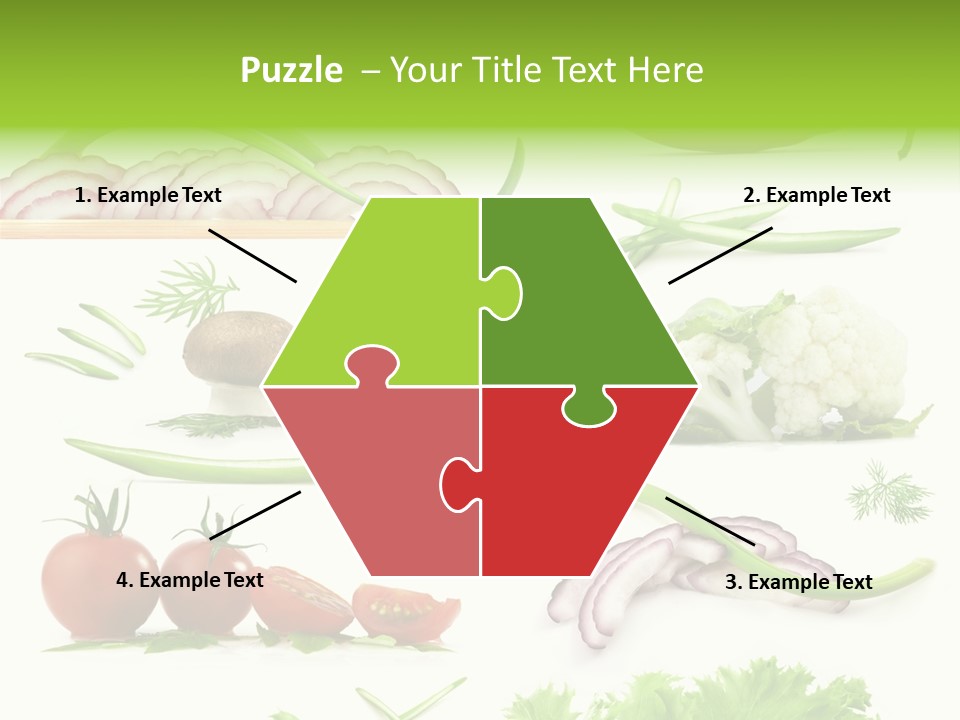 Circles Sliced Green PowerPoint Template