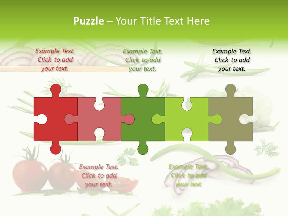 Circles Sliced Green PowerPoint Template