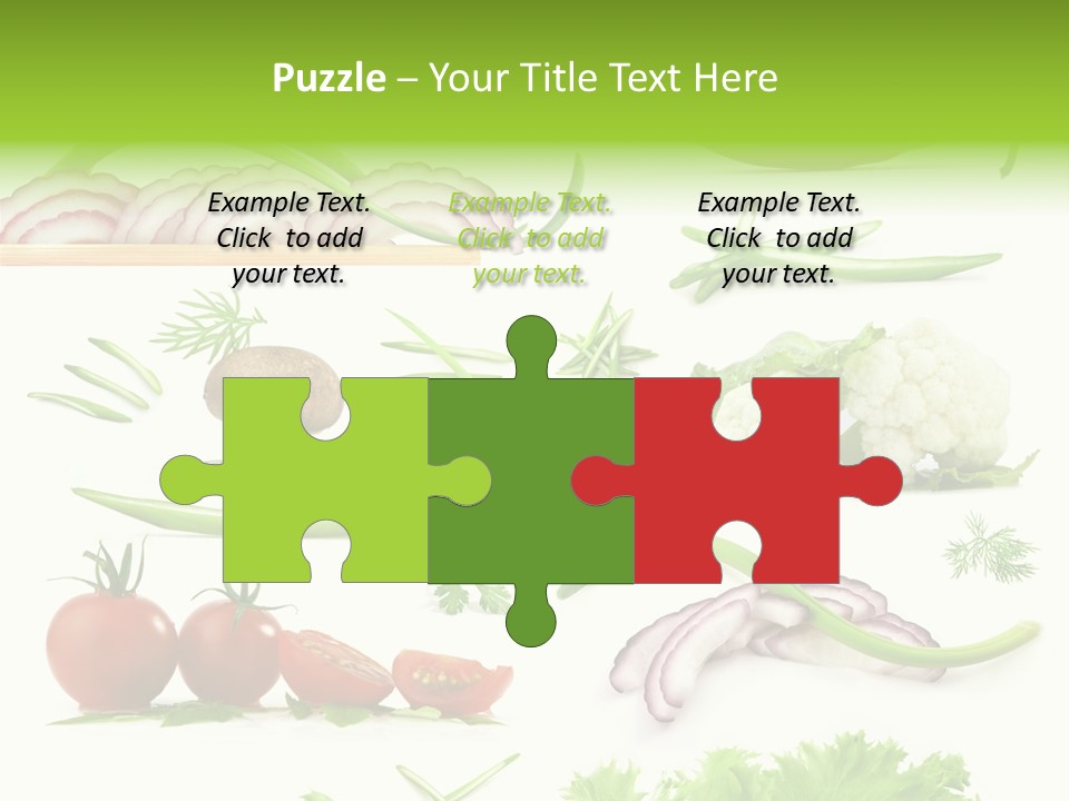 Circles Sliced Green PowerPoint Template