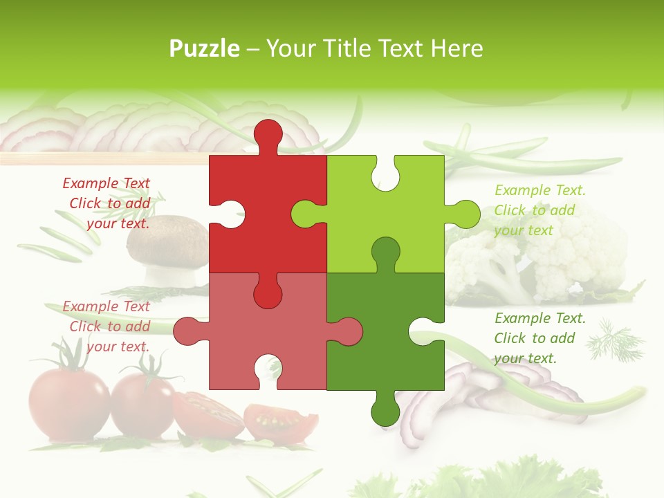 Circles Sliced Green PowerPoint Template