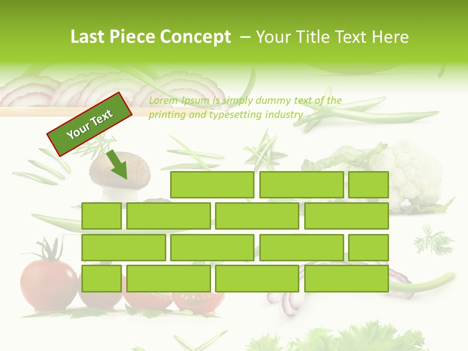 Circles Sliced Green PowerPoint Template