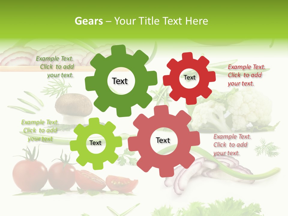 Circles Sliced Green PowerPoint Template