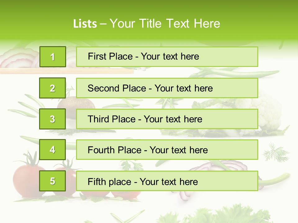 Circles Sliced Green PowerPoint Template