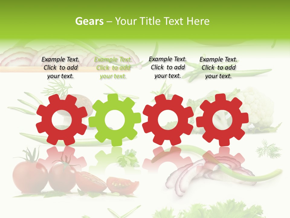 Circles Sliced Green PowerPoint Template