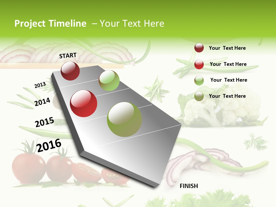 Circles Sliced Green PowerPoint Template