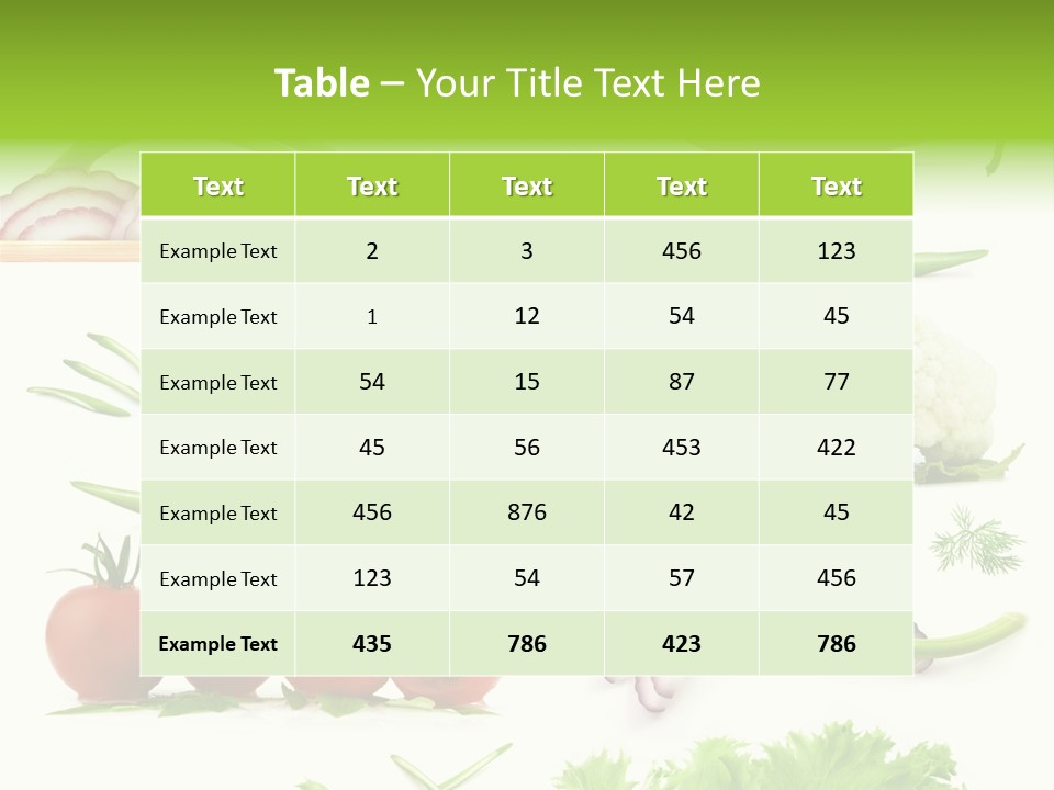 Circles Sliced Green PowerPoint Template