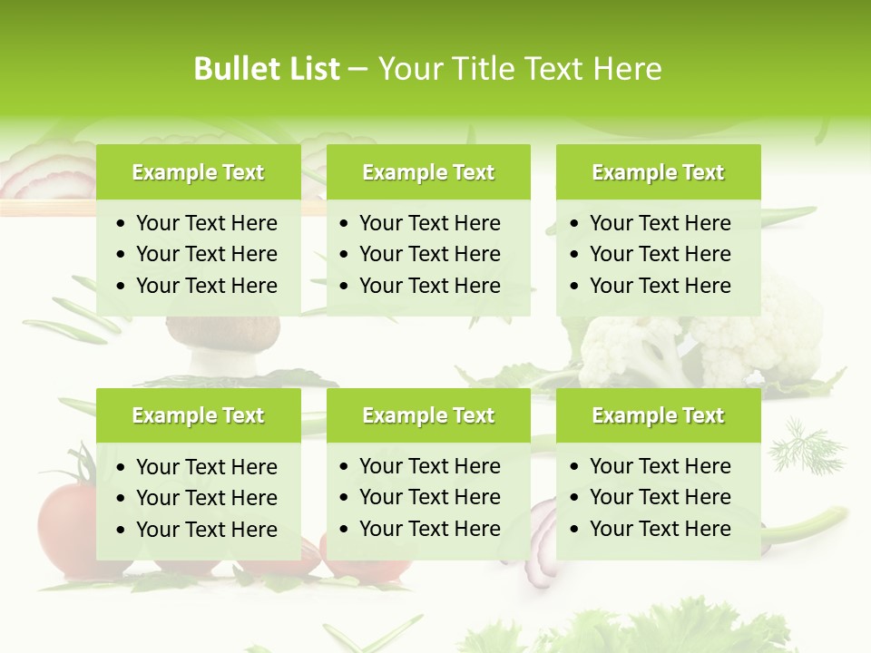 Circles Sliced Green PowerPoint Template
