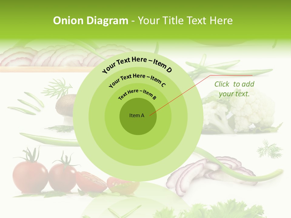 Circles Sliced Green PowerPoint Template