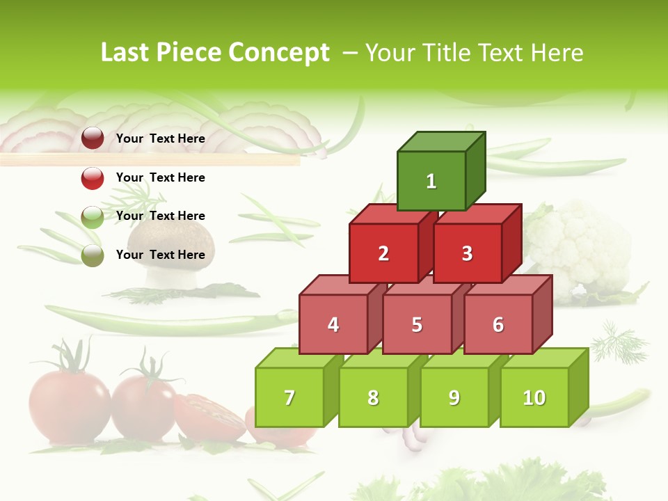 Circles Sliced Green PowerPoint Template