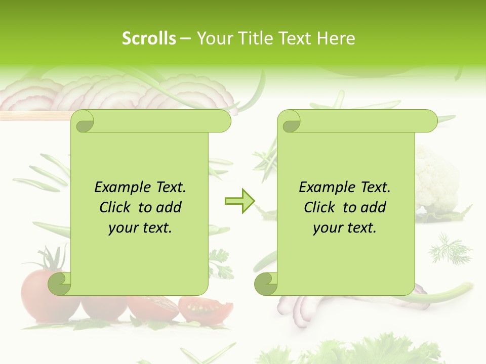 Circles Sliced Green PowerPoint Template