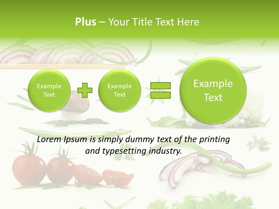 Circles Sliced Green PowerPoint Template