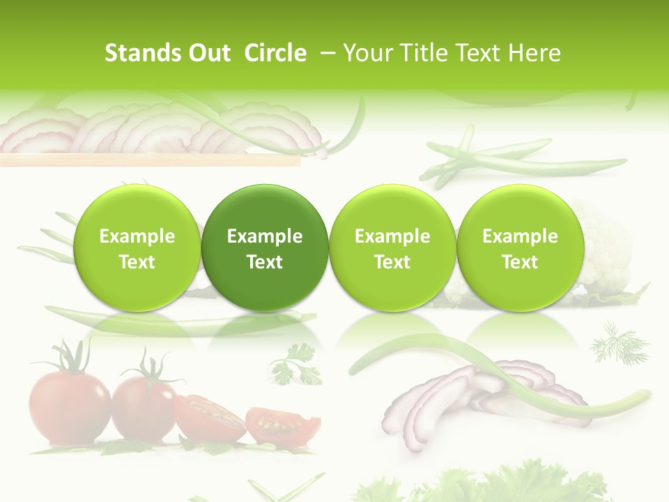 Circles Sliced Green PowerPoint Template