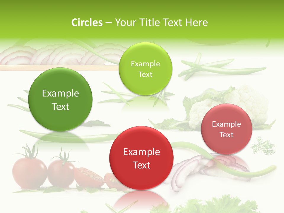 Circles Sliced Green PowerPoint Template