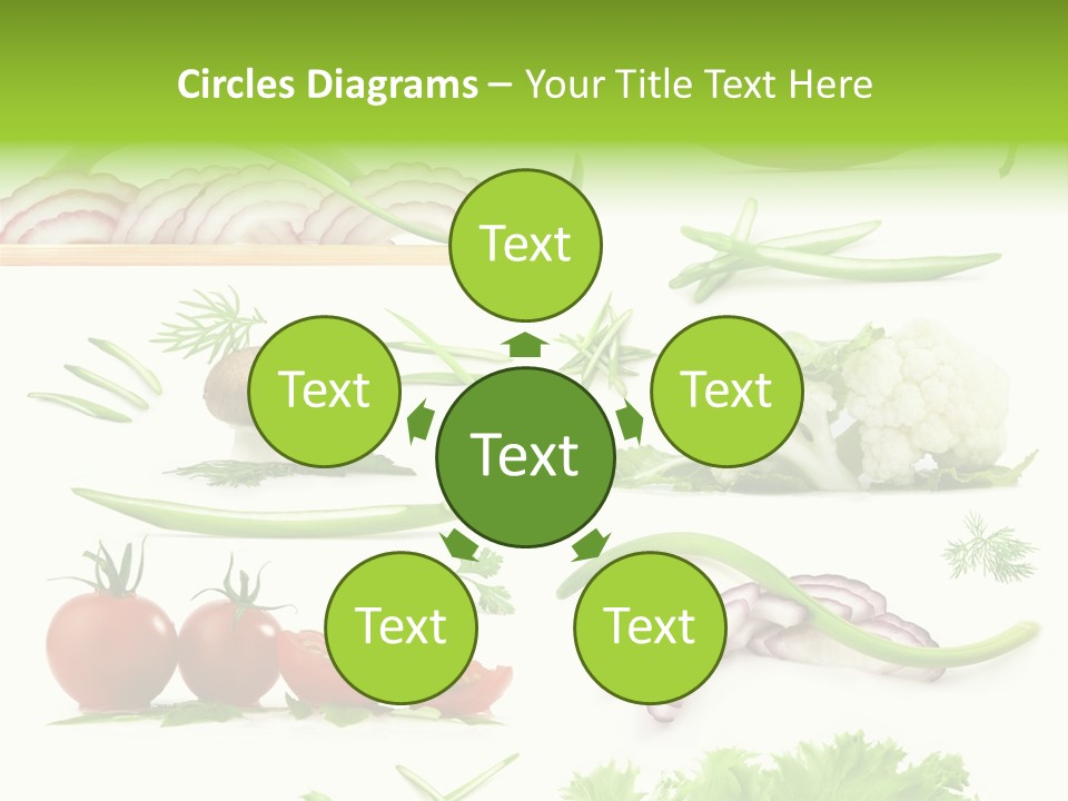 Circles Sliced Green PowerPoint Template