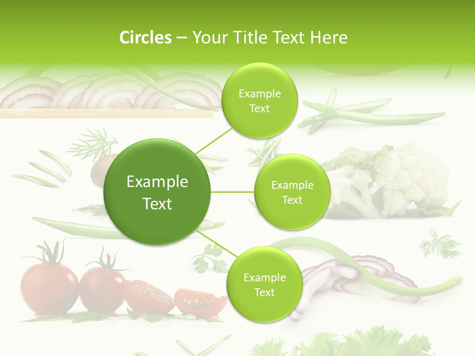 Circles Sliced Green PowerPoint Template