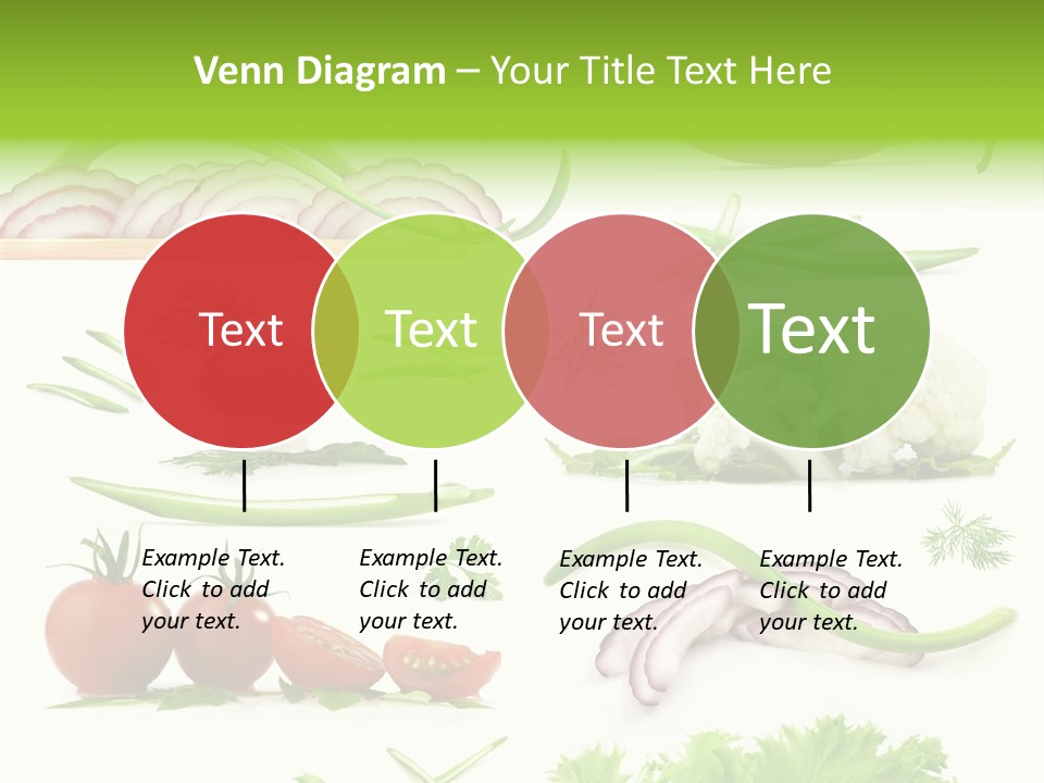 Circles Sliced Green PowerPoint Template
