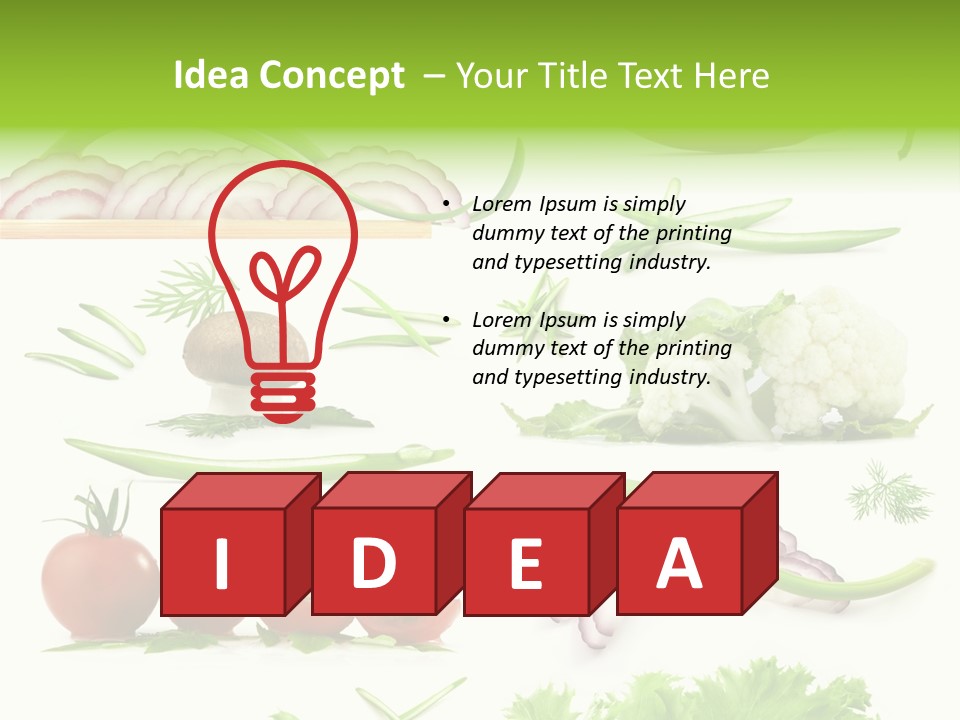 Circles Sliced Green PowerPoint Template