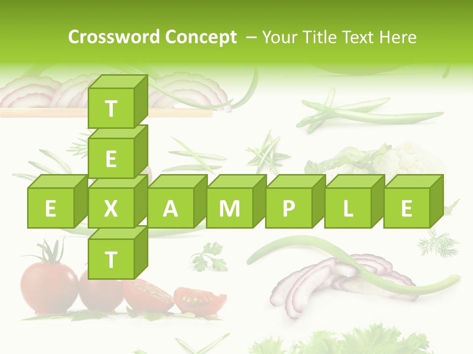 Circles Sliced Green PowerPoint Template