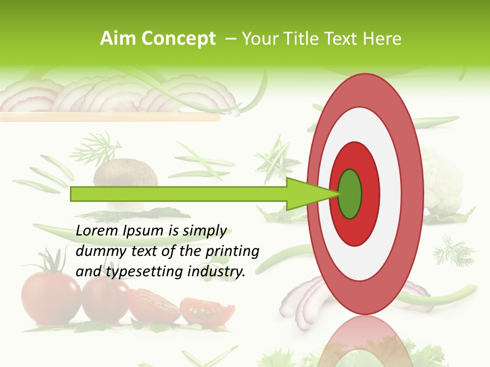 Circles Sliced Green PowerPoint Template