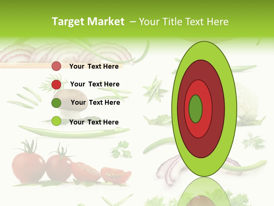 Circles Sliced Green PowerPoint Template