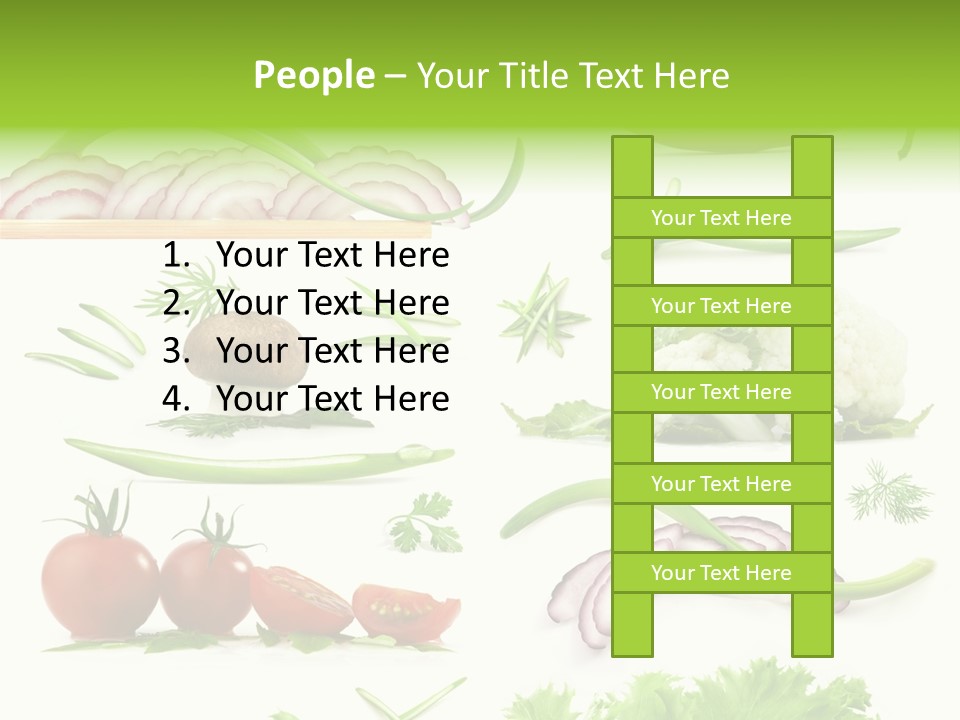 Circles Sliced Green PowerPoint Template