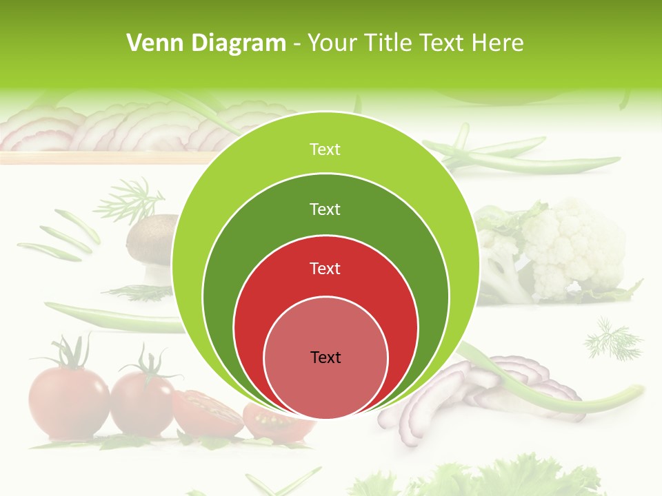 Circles Sliced Green PowerPoint Template