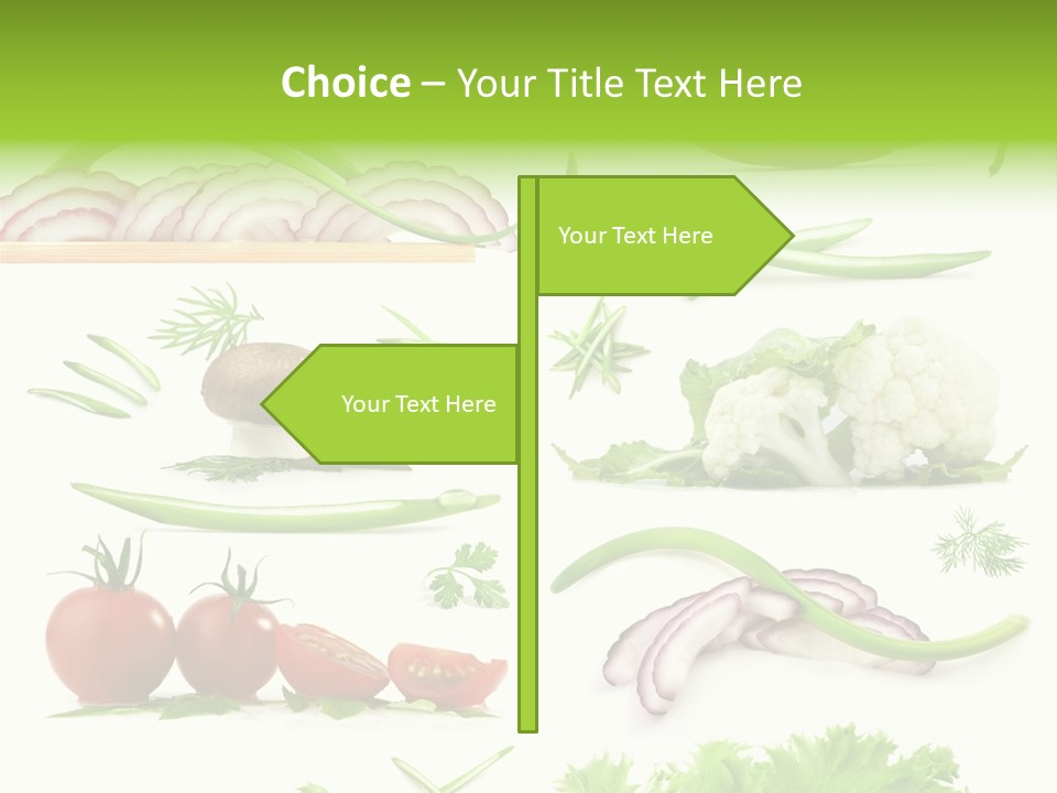 Circles Sliced Green PowerPoint Template