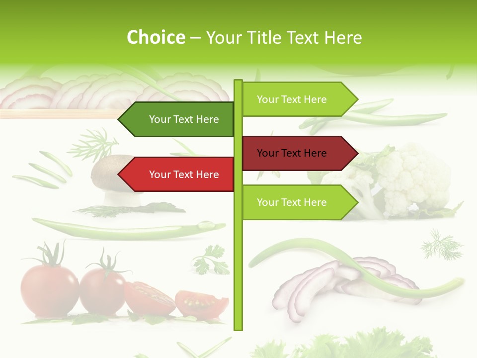 Circles Sliced Green PowerPoint Template