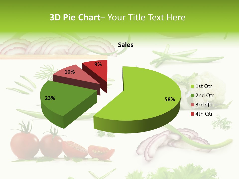 Circles Sliced Green PowerPoint Template