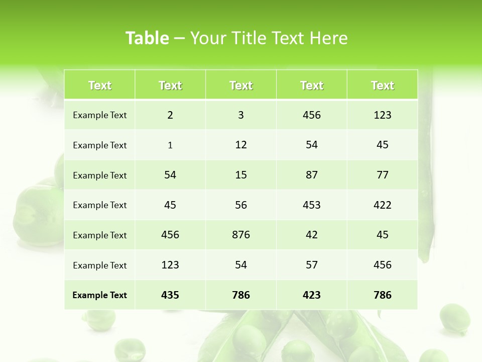 Row Organic Nutrition PowerPoint Template