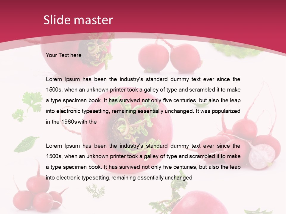 Filler Lettuce Pile PowerPoint Template