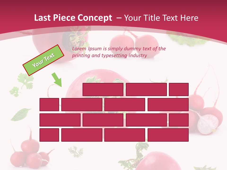 Filler Lettuce Pile PowerPoint Template