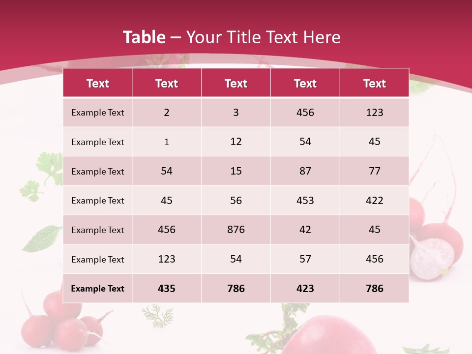 Filler Lettuce Pile PowerPoint Template