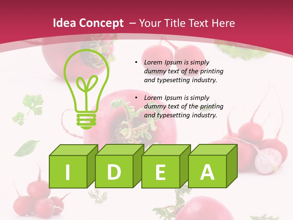 Filler Lettuce Pile PowerPoint Template