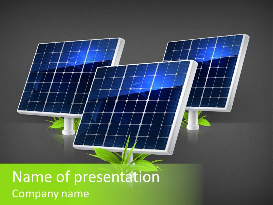 Leaf Solar Volt PowerPoint Template