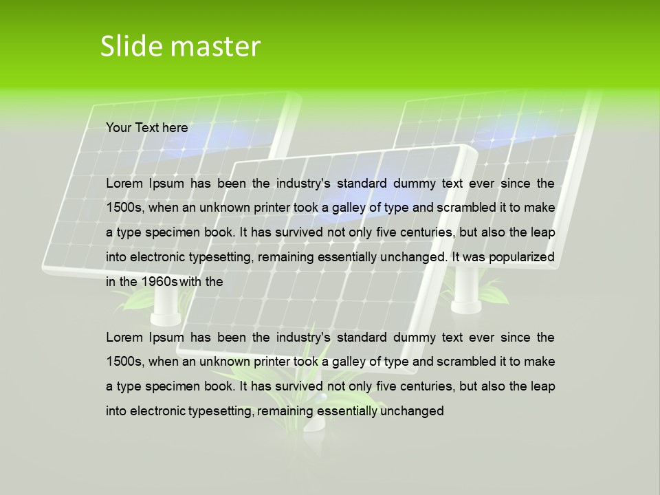 Leaf Solar Volt PowerPoint Template