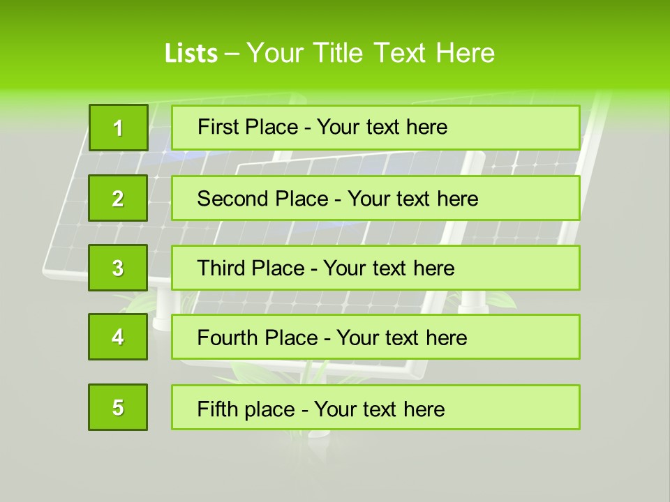 Leaf Solar Volt PowerPoint Template