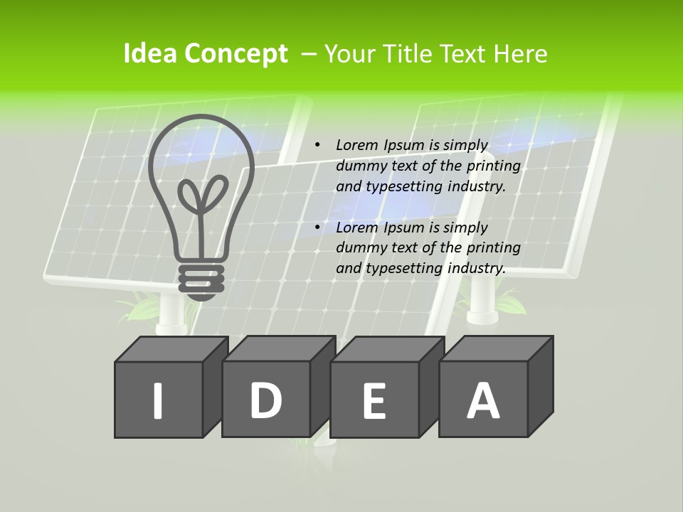 Leaf Solar Volt PowerPoint Template