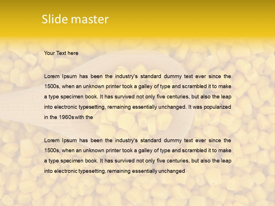 Sweetcorn Utensil Maize PowerPoint Template