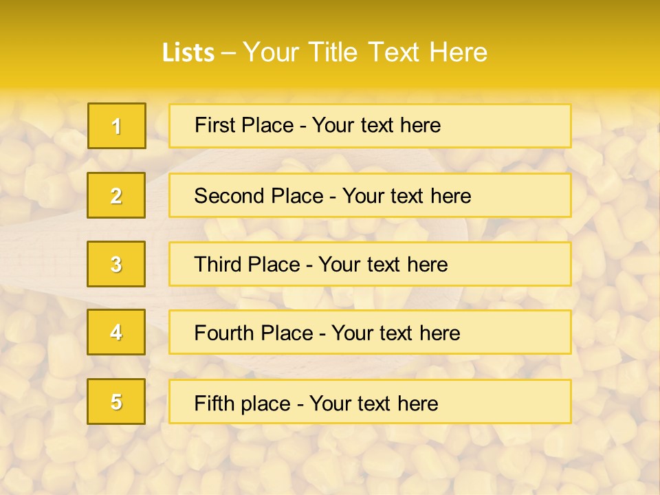 Sweetcorn Utensil Maize PowerPoint Template