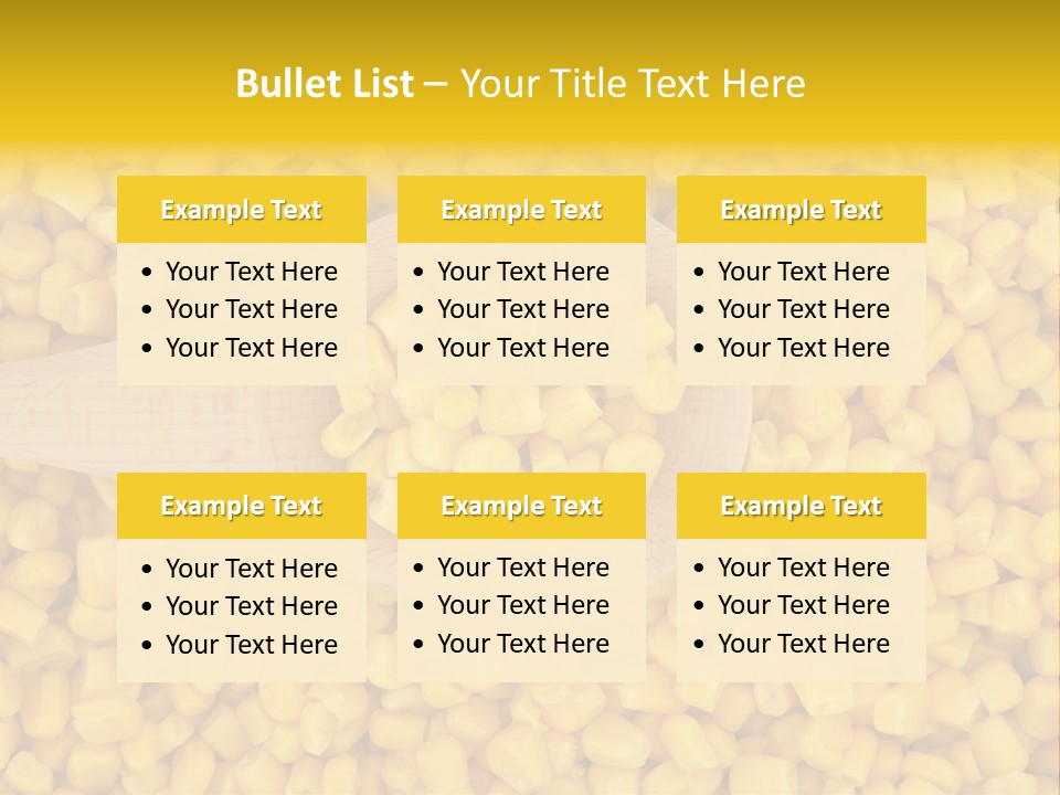 Sweetcorn Utensil Maize PowerPoint Template