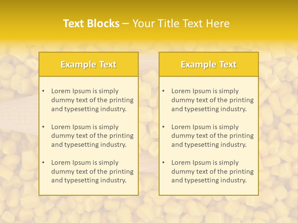 Sweetcorn Utensil Maize PowerPoint Template