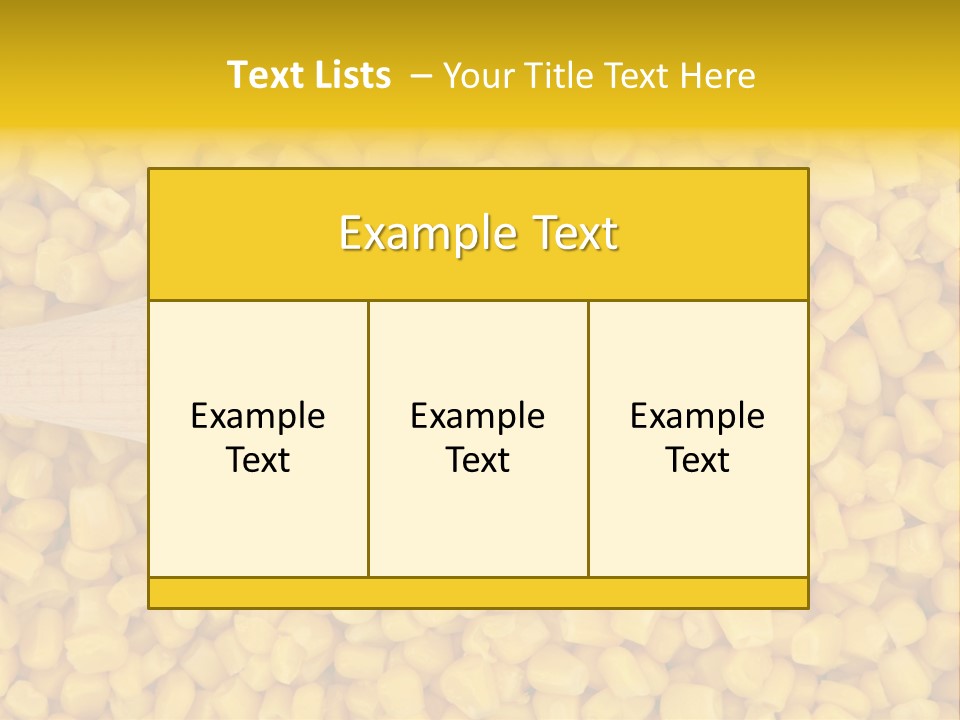 Sweetcorn Utensil Maize PowerPoint Template