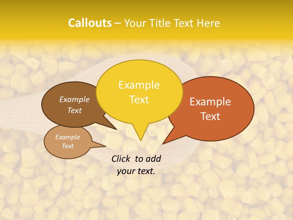 Sweetcorn Utensil Maize PowerPoint Template