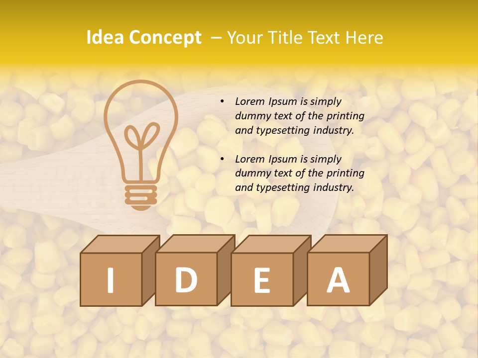 Sweetcorn Utensil Maize PowerPoint Template