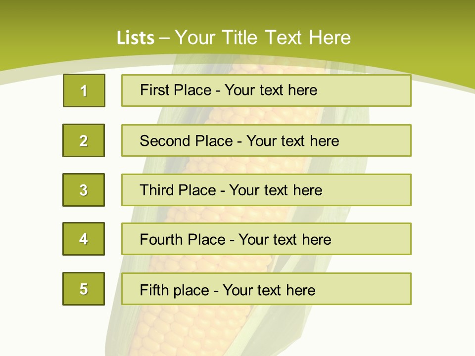 Kernels Ingredient Nutrition PowerPoint Template