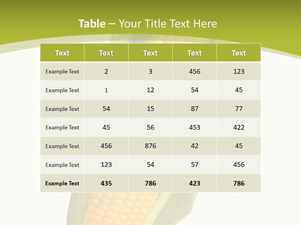 Kernels Ingredient Nutrition PowerPoint Template