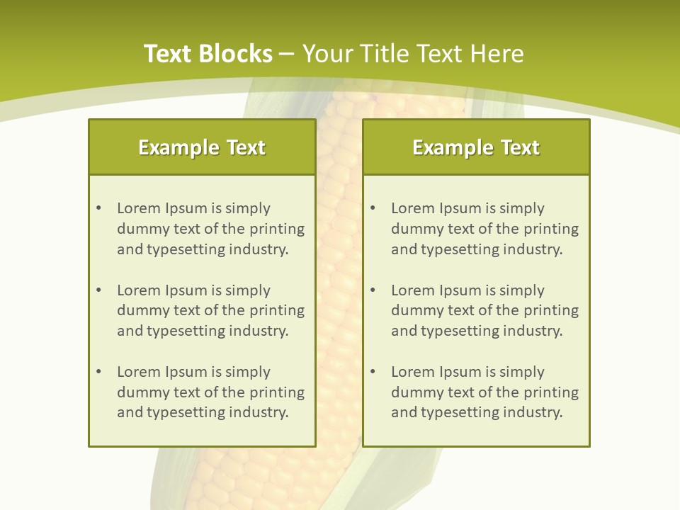 Kernels Ingredient Nutrition PowerPoint Template