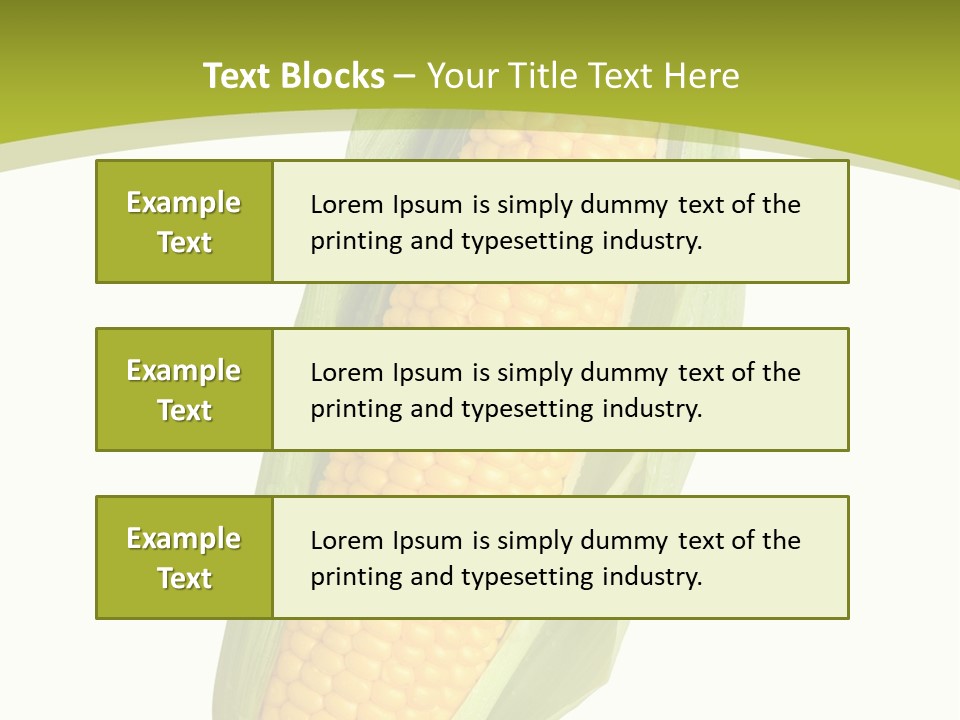 Kernels Ingredient Nutrition PowerPoint Template