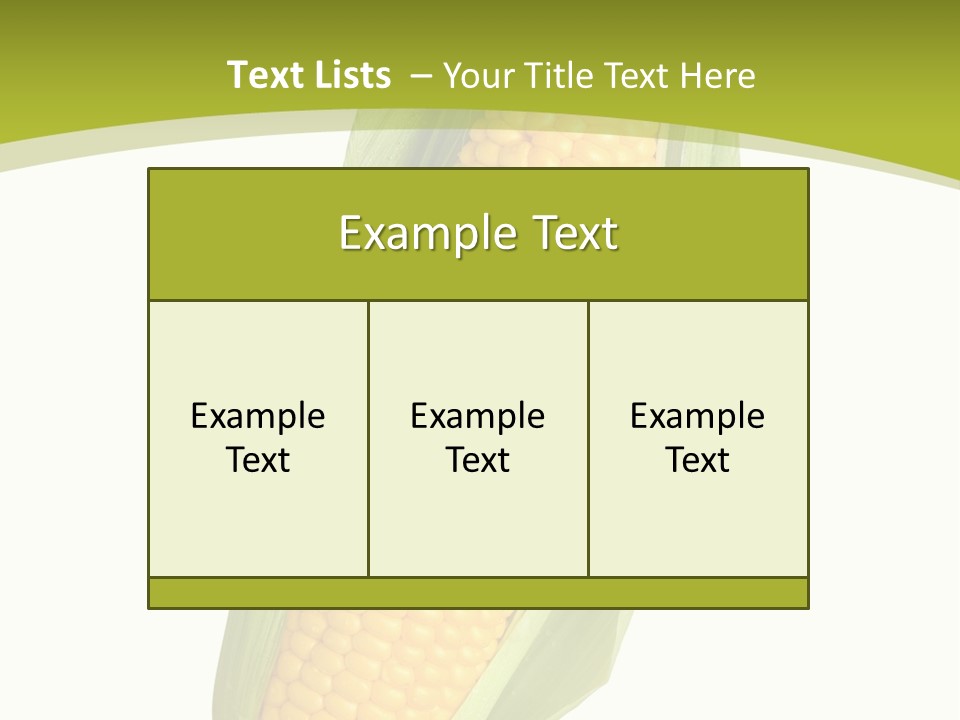 Kernels Ingredient Nutrition PowerPoint Template